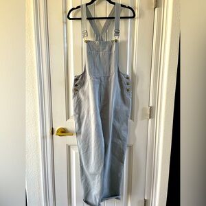 &merci Light Blue Gray Casual Relaxed Cotton Overalls | NWT | Medium